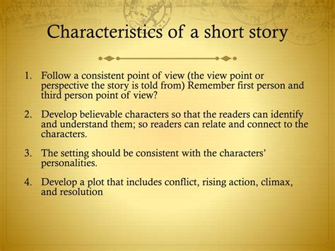 characteristics of a story|Iba pa.